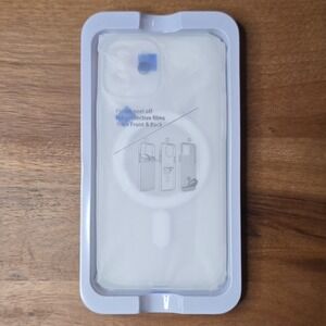 iPhone 12 Clear Case With 2x Screen Protector NEW Open Box
